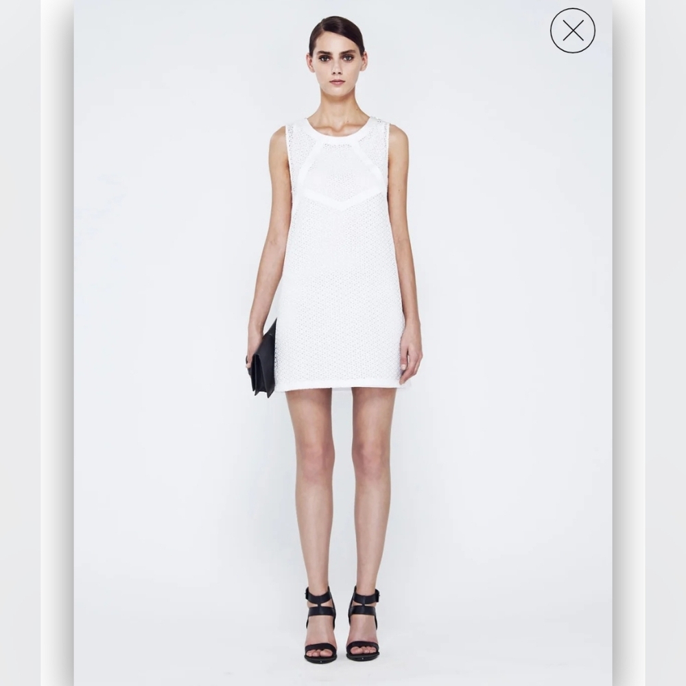 Cop Copine Taverny White Mesh Sleeveless‎ Mini Dress
